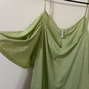 Cato Fashion’s Plus Size Woman’s Cold Shoulder Blouse Green 4X 26/28